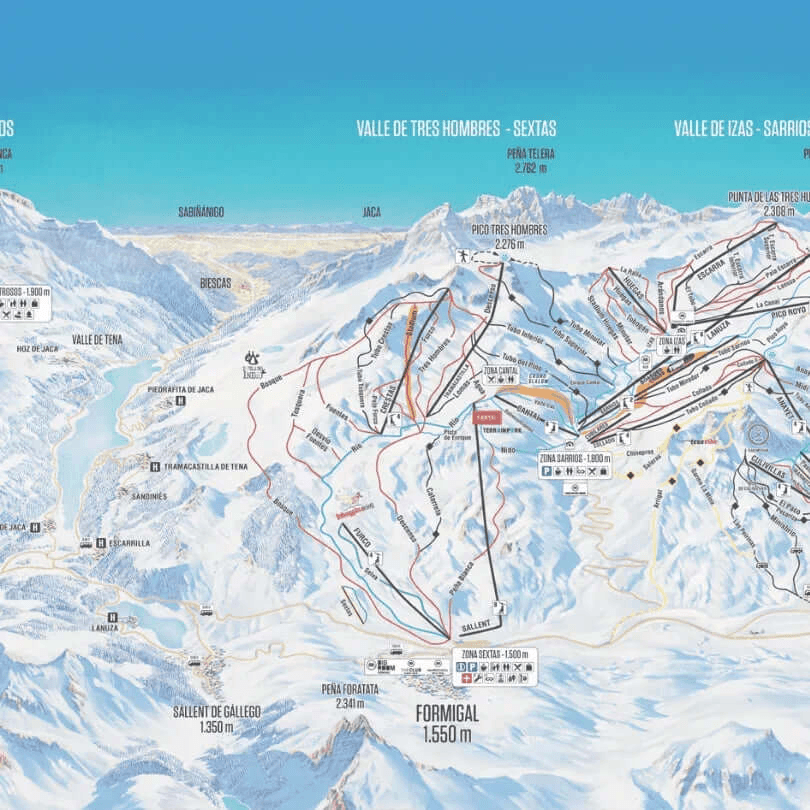 Mappa delle piste di Formigal